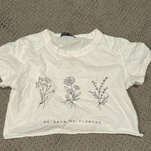 white cropped shein shirt